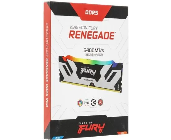 Оперативная память Kingston 48Gb DDR5-6400MHz FURY Renegade Silver RGB (KF564C32RSA-48), фото 2