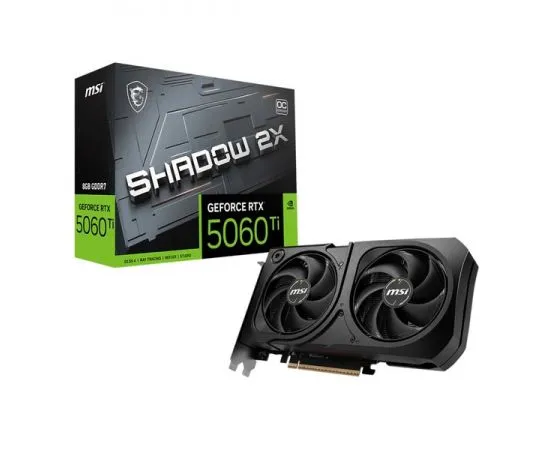 Видеокарта GeForce RTX5060TI 8GB GDDR7 (MSI SHADOW 2X OC PLUS) (RTX 5060 Ti 8G SHADOW 2X OC PLUS), фото 5