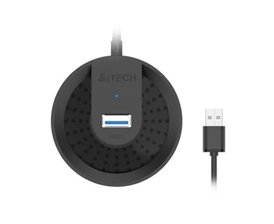 USB-разветвитель (хаб) USB3.0 -> USB3.0, 4 порта, A4 Tech, черный (HUB-30 Black), фото 2