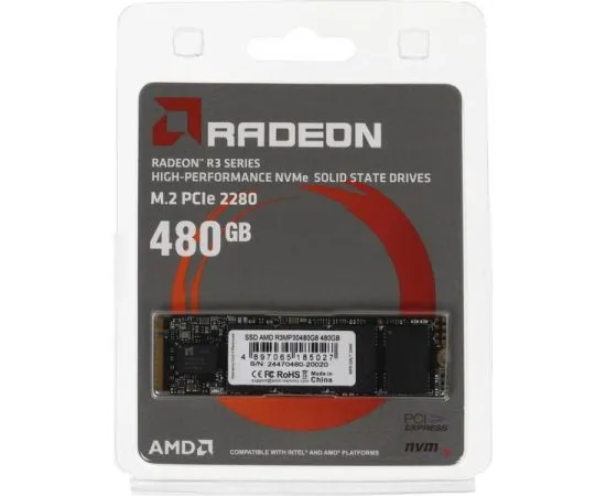 Накопитель SSD M.2 480Gb AMD Radeon R3 (R3MP30480G8), фото 3