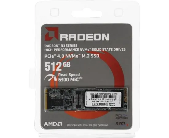 Накопитель SSD M.2 512Gb AMD Radeon R3 (R3MP40512G8), фото 3