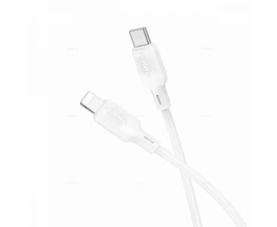 USB-кабель Type-C - Apple 8pin 1м. (Borofone) BX113 Lenny, PD 27W, силикон, белый (6941991115387)