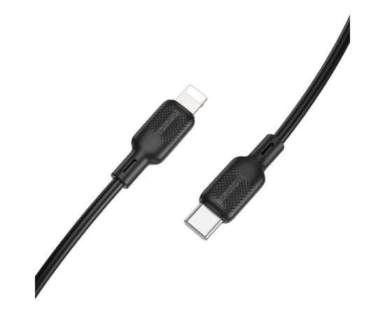 USB-кабель Type-C - Apple 8pin 1м. (Borofone) BX113 Lenny, PD 27W, силикон, черный (6941991115370)