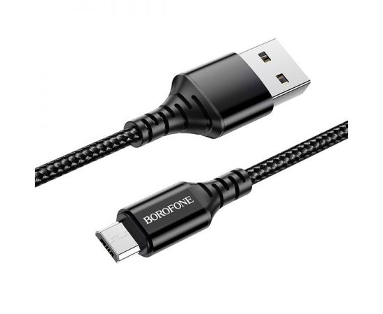Кабель USB2.0 AM -> Micro-BM, 1m (Borofone) BX54, нейлон, черный