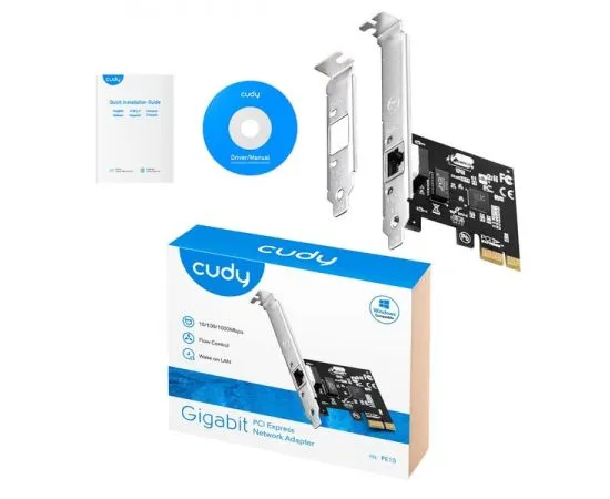 Сетевая карта 10/100/1000 (PCI-E) Cudy PE10, фото 3