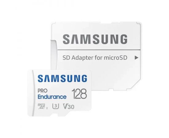 Карта памяти MicroSDXC 128Gb Class 10 UHS-I U3 V30 A2 + адаптер (SAMSUNG PRO ENDURANCE) (MB-MJ128KA)