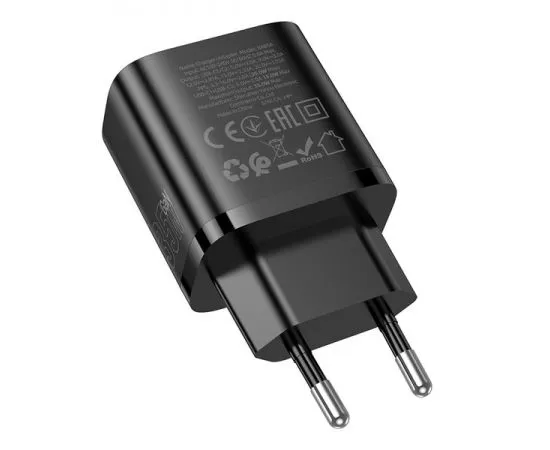 Зарядное устройство Borofone BA85A Flare, USB C+С, PD (35W), черный (6941991117459), фото 2