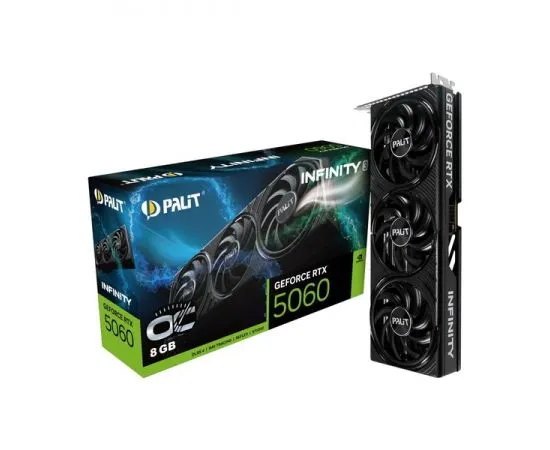 Видеокарта GeForce RTX5060 8GB GDDR7 (Palit Infinity 3 OC) (NE75060T19P1-GB2063S), фото 5
