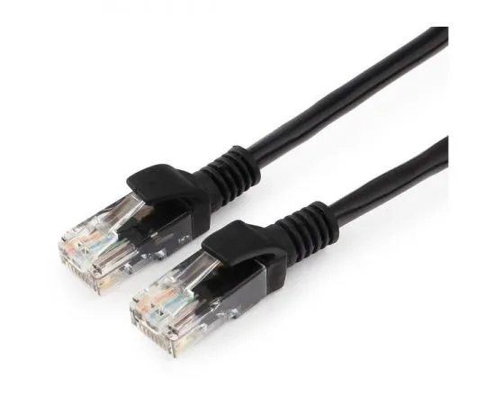 Патч-корд 2м. UTP 5e (Cablexpert) черный, медь (PP10-2M/BK)