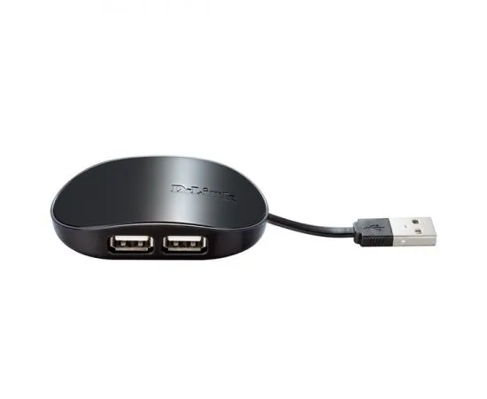 USB-разветвитель (хаб) USB2.0 -> USB2.0, 4 порта D-Link, черный (DUB-1040/A1B)