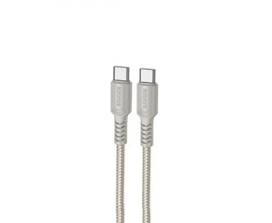 Кабель USB Type-C (M), 1m (Borofone) BX116 Certain PD (60W), серый, нейлон (6941991119859), Цвет: Серый, фото 2