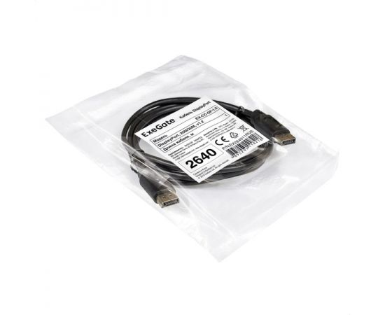 Кабель DisplayPort 1m, v1.2, ExeGate EX-CC-DP-1.0, черный (EX284911RUS), фото 2