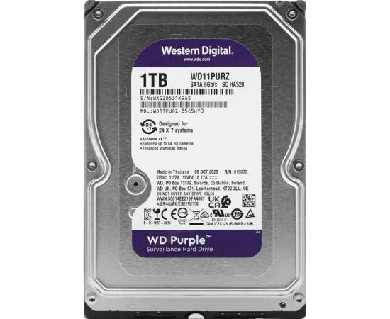 Жесткий диск Western Digital 1Tb Purple (WD11PURZ)