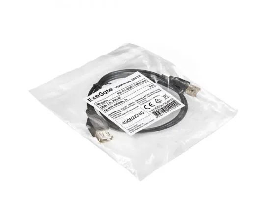 Кабель удлинитель USB2.0 AM -> AF, 0.5m (ExeGate EX-CC-USB2-AMAF-0.5) черный (EX294740RUS), фото 2