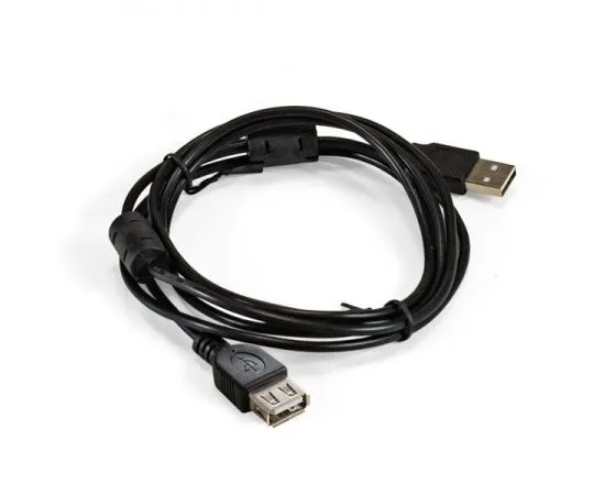 Кабель удлинитель USB2.0 AM -> AF, 1.8m (ExeGate EX-CCF-USB2-AMAF-1.8F) феррит,  черный (EX294761RUS)