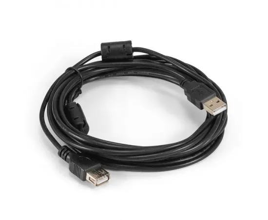 Кабель удлинитель USB2.0 AM -> AF, 4.5m (ExeGate EX-CCF-USB2-AMAF-4.5F) феррит,  черный (EX294764RUS)