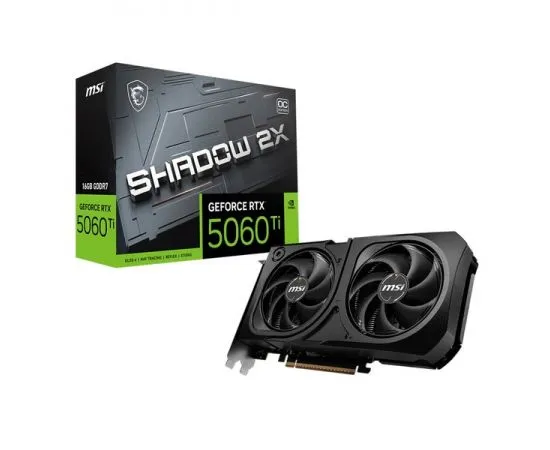 Видеокарта GeForce RTX5060TI 16GB GDDR7 (MSI SHADOW 2X OC PLUS) (RTX 5060 Ti 16G SHADOW 2X OC PLUS), фото 4