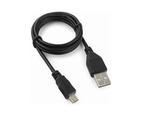 Кабель USB2.0 AM -> Mini-BM 5pin, 1m (Гарнизон) черный (GCC-USB2-AM5P-1M)