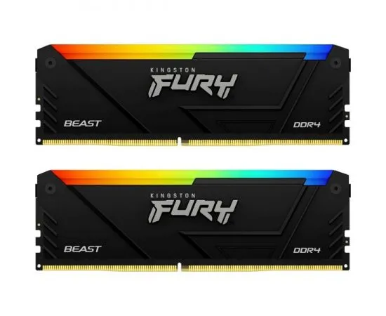 Оперативная память Kingston 2x8Gb DDR4-3600MHz Fury Beast RGB (KF436C17BB2AK2/16)