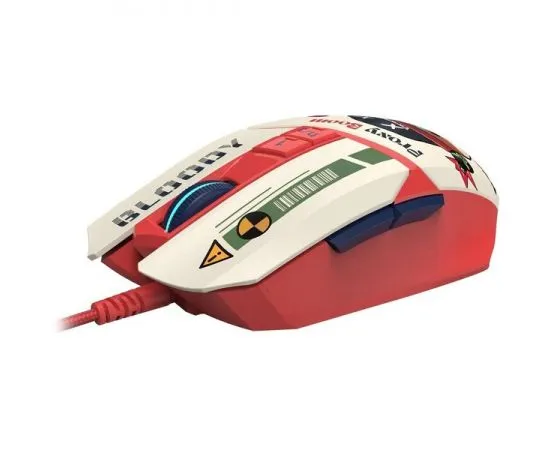 Мышь A4 Tech Bloody W63 MAX Proxy Boom бежевый/красный, фото 2