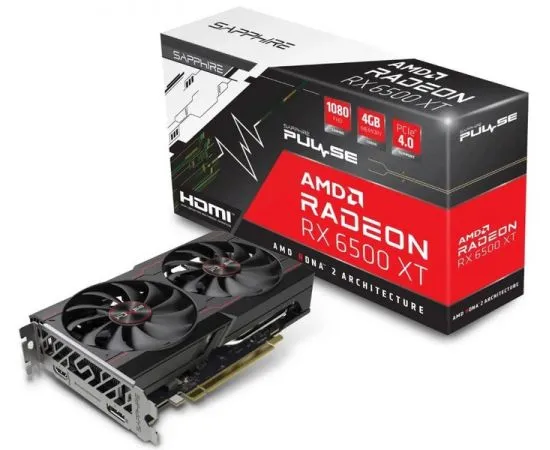 Видеокарта Sapphire RX 6500 XT 4GB GDDR6 Gaming OC Pulse (11314-07-20G), фото 3