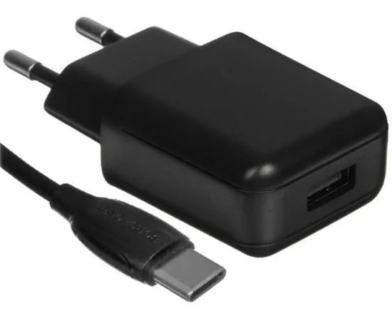 Зарядное устройство Borofone BA64A, + кабель Type-C, черный (6974443383881)