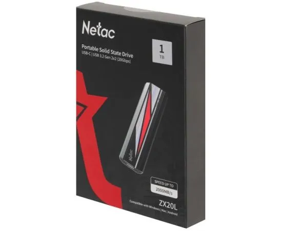 SSD USB 3.2 Gen 2 1Tb Netac ZX20L (NT01ZX20L-001T-32BK), фото 2