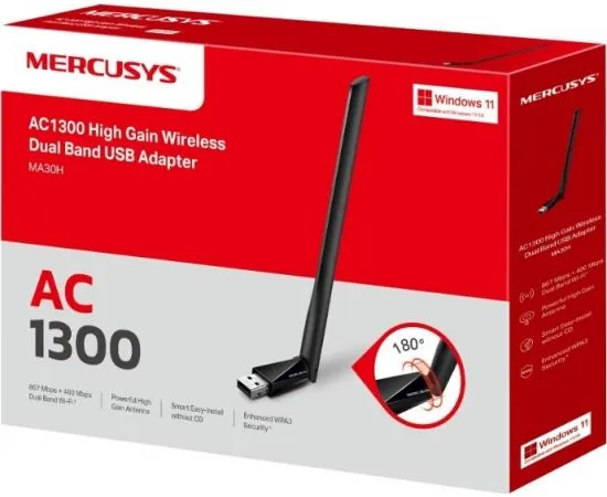 Сетевая карта Net Card WiFi (USB) Mercusys MA30H