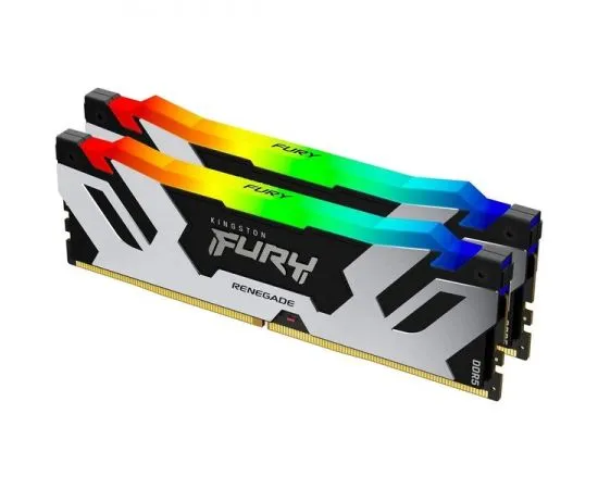 Оперативная память Kingston 2x48Gb DDR5-6000MHz FURY Renegade Silver RGB (KF560C32RSAK2-96), фото 3