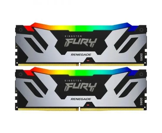 Оперативная память Kingston 2x48Gb DDR5-6000MHz FURY Renegade Silver RGB (KF560C32RSAK2-96)