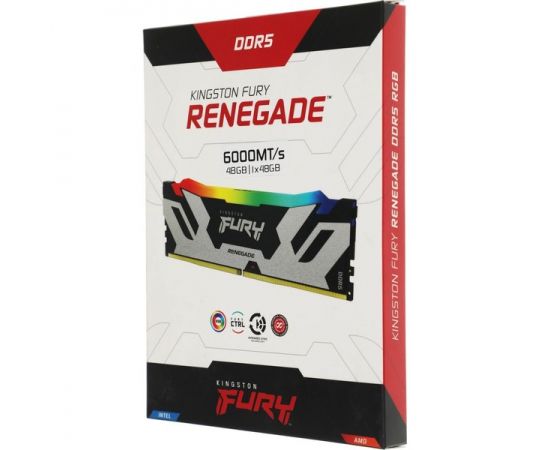 Оперативная память Kingston 48Gb DDR5-6000MHz FURY Renegade Silver RGB (KF560C32RSA-48), фото 3