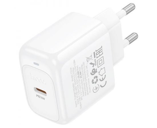 Зарядное устройство HOCO CS53A Surplus, USB C, PD (25W), QC3.0, белый (6942007631488), фото 4