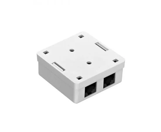 Розетка настенная 2xRJ-45 (8P8C) Cat. 5e UTP, двойная (Exegate) (EX292843RUS), фото 3