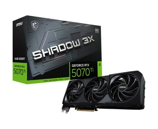 Видеокарта MSI RTX5070TI 16GB GDDR7 SHADOW 3X OC (RTX 5070 Ti 16G SHADOW 3X OC)