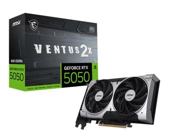 Видеокарта GeForce RTX5050 8GB GDDR6 (MSI VENTUS 2X OC) (RTX 5050 8G VENTUS 2X OC), фото 5
