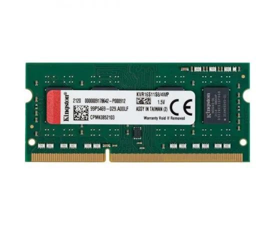 Оперативная память для ноутбука 4Gb DDR3L-1600MHz (Kingston) (KVR16S11/4)