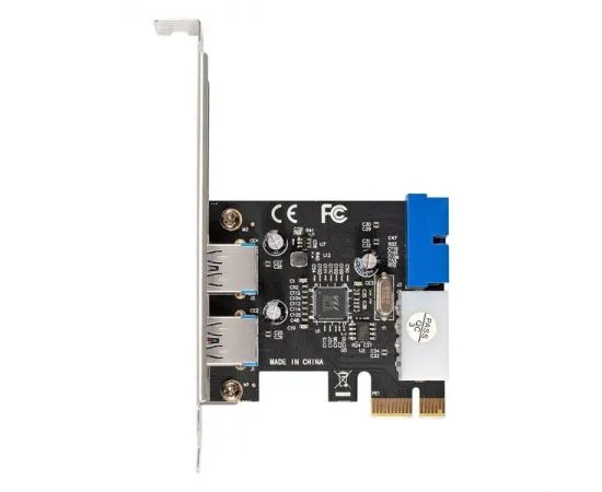 Плата расширения PCI-E x1 -> USB3.0 x2 port + 19pin внутр. (ExeGate, EXE-342) (EX296209RUS), фото 3