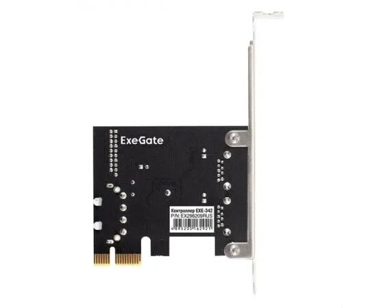 Плата расширения PCI-E x1 -> USB3.0 x2 port + 19pin внутр. (ExeGate, EXE-342) (EX296209RUS), фото 4