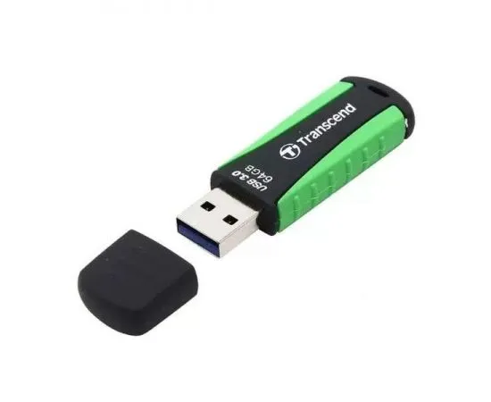 USB Flash-накопитель 128Gb USB 3.2 (Transcend, JetFlash 810) черный/зеленый (TS128GJF810)