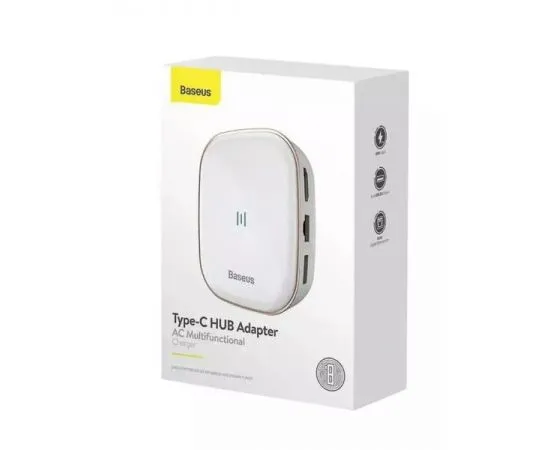 Док-станция для ноутбука Baseus CAHUB-AC02 Type-C, белый (6953156212350)