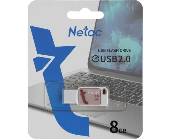 USB Flash-накопитель 8Gb (Netac, UA31) розовый (NT03UA31N-008G-20PK), фото 2
