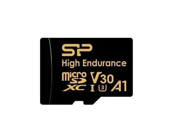 Карта памяти MicroSDXC 128Gb Class 10 UHS-I U1 High Endurance + адаптер (Silicon Power) (SP128GBSTXDV3V1H)