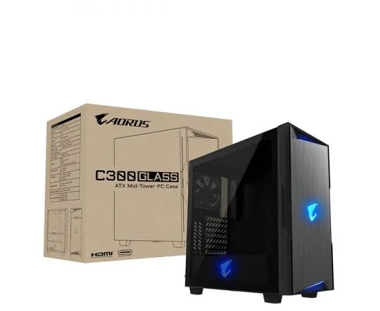 Корпус Gigabyte AORUS C300 Glass Black, без БП (GB-AC300G), фото 5