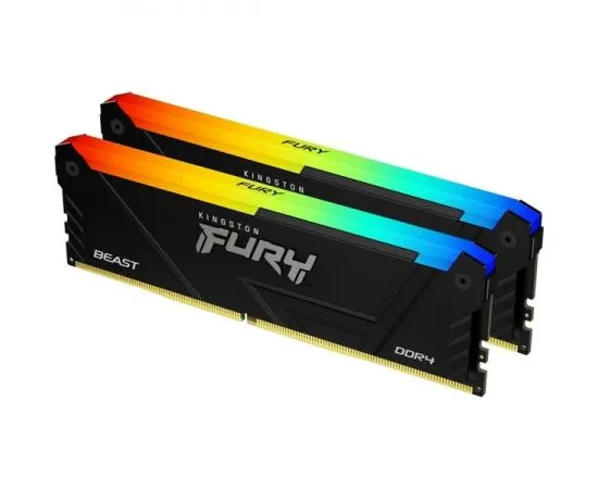 Оперативная память Kingston 2x16Gb DDR4-3200MHz Fury Beast RGB (KF432C16BB12AK2/32), фото 2