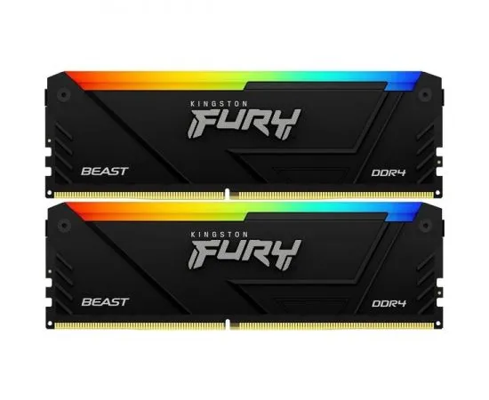Оперативная память Kingston 2x16Gb DDR4-3200MHz Fury Beast RGB (KF432C16BB12AK2/32)