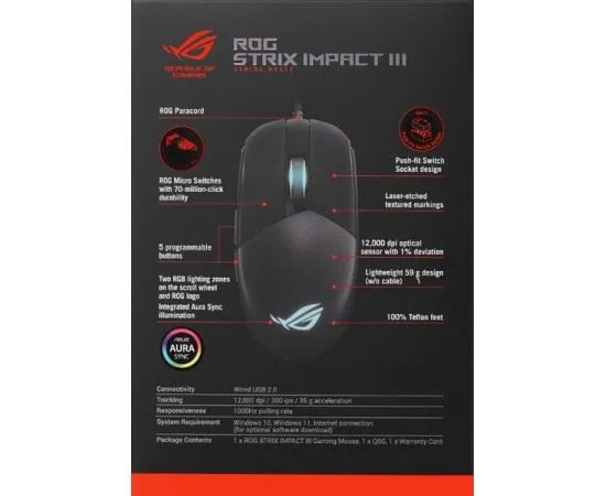 Мышь ASUS ROG Strix Impact III Wireless (90MP03D0-BMUA00), фото 5