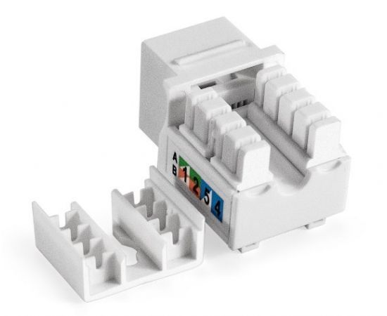 Модуль Keystone Cat 5e UTP, 90 град, неэкр., белый (ExeGate KJ-8P8C-U-C5e-90-110) (EX297341RUS), фото 2
