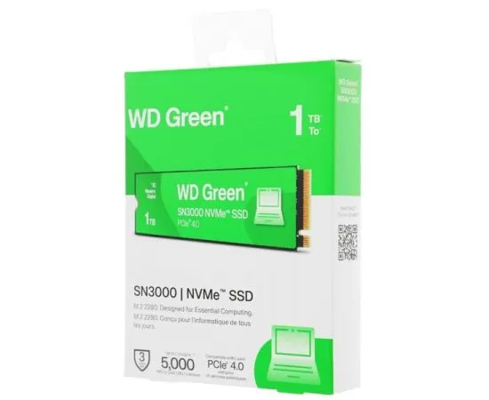 Накопитель SSD M.2 1Tb Western Digital Green SN3000 (WDS100T4G0E)