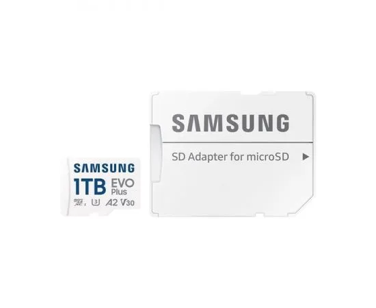 Карта памяти MicroSDXC 1Tb Class 10 UHS-I U3 A2 + адаптер (Samsung EVO Plus) (MB-MC1T0SA), фото 2