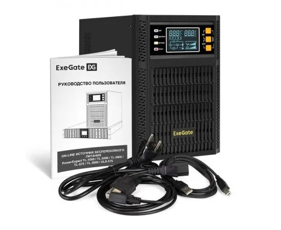 ИБП ExeGate PowerExpert TL-1000.LCD.AVR.2SH.USB.RS232.SNMP Online (EX296947RUS), фото 4